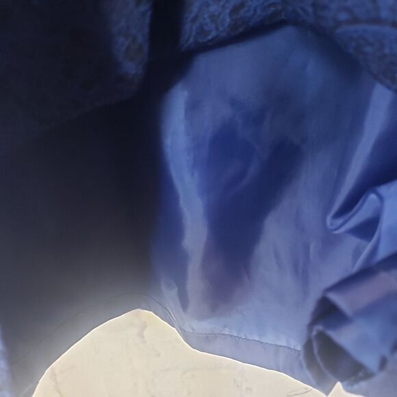 COLDWATER CREEK 2PC Dress & Jacket Suit Set Paisley Blue 6 Petite - Picture 5 of 11